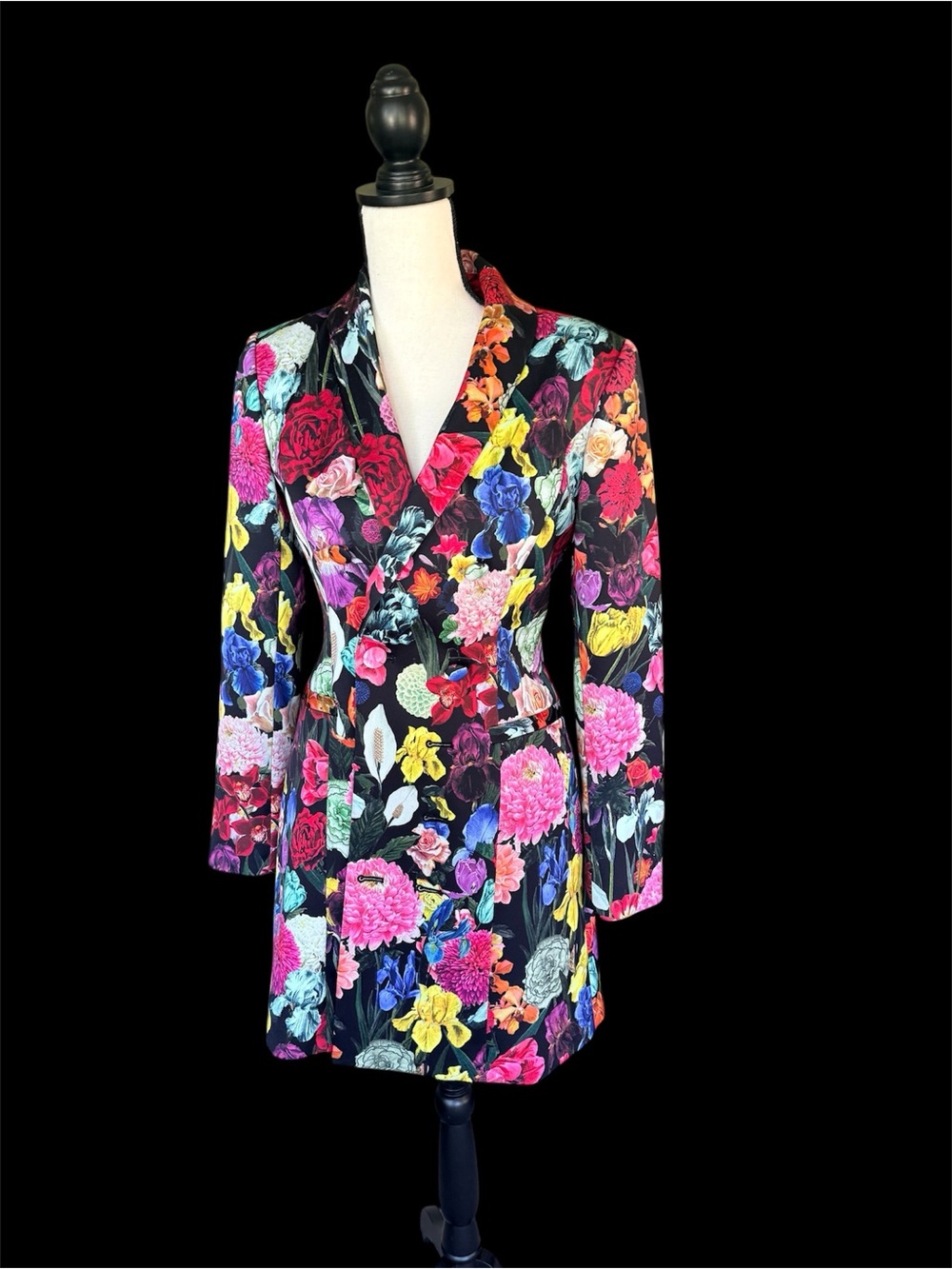 Alice + Olivia Latoya Floral Double-Breasted Blazer Dress Size 6 - Picture 3 of 8